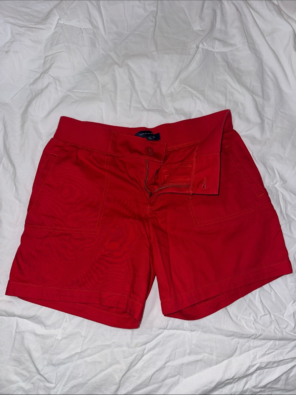 Tommy Hilfiger Bright Red Women’s Stretch Bermuda Shorts